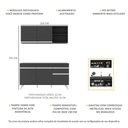 Ver imagem 4 de Armário de Cozinha Compacta Veneza Multimóveis MP2142.898 Preto/Branco