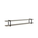 Ver imagem 3 de Kit para Sala de Estar com Buffet e Painel 6 Portas 2 Prateleiras MDF e Metal Grigio com Preto