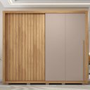 Ver imagem 7 de Guarda Roupa Casal 2 Portas de Correr Ripado 245cm Moviment Buriti/fendi - Caemmun