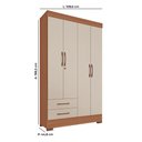 Ver imagem 2 de Guarda-Roupas Portofino 100% MDF 4 Portas 2 Gavetas