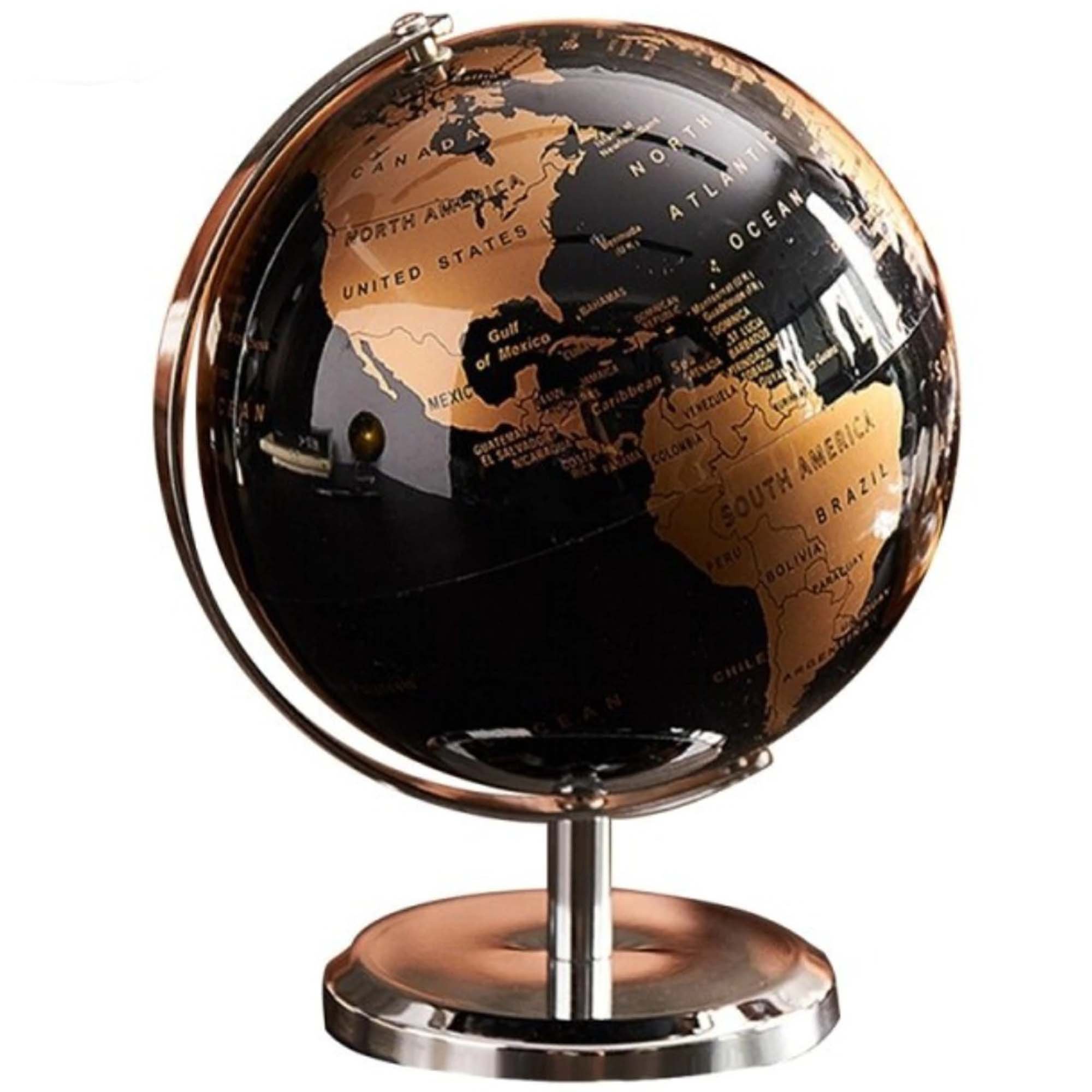 Globo Terrestre Musical Mapa Mundi Toca Musica Mesa Escritorio Giratorio Enfeite Quarto Sala Geograf