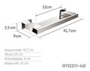 Ver imagem 3 de Prateleira / Porta Shampoo 40 cm Inox - Kromus RT0311-40