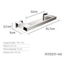 Ver imagem 3 de Prateleira / Porta Shampoo 40 Cm Inox - Kromus Rt0311-40