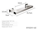 Ver imagem 3 de Prateleira / Porta Shampoo 40 Cm Inox - Kromus Rt0311-40