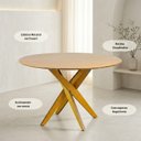 Ver imagem 5 de Mesa de Jantar Redonda Madeira Maciça 4 Lugares 100cm Lisboa
