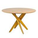 Ver imagem 2 de Mesa de Jantar Redonda Madeira Maciça 4 Lugares 100cm Lisboa