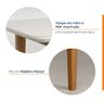 Mesa de Jantar 6 Lugares 160cm com Tampo MDF e Vidro Tangará CabeCasa MadeiraOriginals - 4