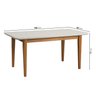 Mesa de Jantar 6 Lugares 160cm com Tampo MDF e Vidro Tangará CabeCasa MadeiraOriginals - 3