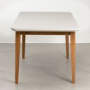 Ver imagem 2 de Mesa de Jantar 6 Lugares 160cm com Tampo MDF e Vidro Tangará CabeCasa MadeiraOriginals Marrom