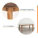 Ver imagem 6 de Mesa de Jantar 6 Lugares 160cm com Tampo MDF e Vidro Tangará CabeCasa MadeiraOriginals