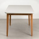 Ver mais imagens de Mesa de Jantar 6 Lugares 160cm com Tampo MDF e Vidro Tangará CabeCasa MadeiraOriginals