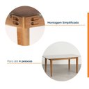Ver imagem 6 de Mesa de Jantar 6 Lugares 160cm com Tampo MDF e Vidro Tangará CabeCasa MadeiraOriginals Marrom