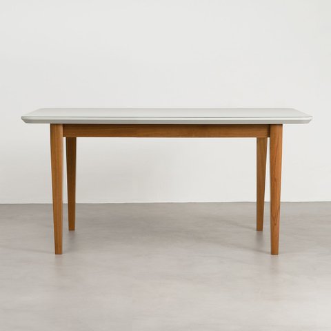 Mesa de Jantar 6 Lugares 160cm com Tampo MDF e Vidro Tangará CabeCasa MadeiraOriginals