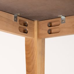Mesa de Jantar 6 Lugares 1,60m Tampo MDF e Vidro Pés Madeira Maciça Tangará CabeCasa MadeiraMadeira - 12