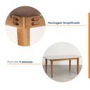 Ver imagem 5 de Mesa de Jantar 6 Lugares 160cm com Tampo MDF e Vidro Tangará CabeCasa MadeiraOriginals