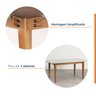 Mesa de Jantar 6 Lugares 160cm com Tampo MDF e Vidro Tangará CabeCasa MadeiraOriginals - 5