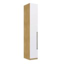 Ver imagem 2 de Guarda Roupa Modulado 40 Cm 1 Porta com Prateleiras 100% Mdf Cor:savana com Branco