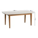 Ver imagem 3 de Mesa de Jantar 6 Lugares 180cm com Tampo MDF e Vidro Tangará CabeCasa MadeiraOriginals Marrom