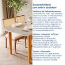 Ver imagem 6 de Mesa de Jantar 6 Lugares 180cm com Tampo MDF e Vidro Tangará CabeCasa MadeiraOriginals Marrom