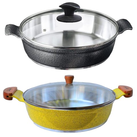 Jogo Frigideiras Antiaderente Usinado Javali Aa e Am 30cm N4