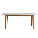Ver imagem 2 de Mesa de Jantar 8 Lugares 210cm com Tampo MDF e Vidro Tangará CabeCasa MadeiraOriginals Marrom