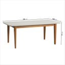 Ver imagem 3 de Mesa de Jantar 8 Lugares 210cm com Tampo MDF e Vidro Tangará CabeCasa MadeiraOriginals