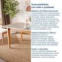 Ver mais imagens de Mesa de Jantar 8 Lugares 210cm com Tampo MDF e Vidro Tangará CabeCasa MadeiraOriginals Marrom