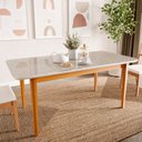 Ver imagem 1 de Mesa de Jantar 8 Lugares 210cm com Tampo MDF e Vidro Tangará CabeCasa MadeiraOriginals