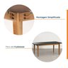 Mesa de Jantar 8 Lugares 210cm com Tampo MDF e Vidro Tangará CabeCasa MadeiraOriginals - 5