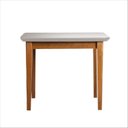 Ver imagem 2 de Mesa de Jantar Quadrada 4 Lugares 95cm Tampo MDF e Vidro Tangará CabeCasa MadeiraOriginals Marrom