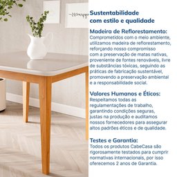 Mesa de Jantar Quadrada 4 Lugares 95cm Tampo MDF e Vidro Tangará CabeCasa MadeiraOriginals Marrom - 6 Mesa de Jantar Quadrada 4 Lugares 95cm Tampo MDF e Vidro Tangará CabeCasa MadeiraOriginals Marrom - 6