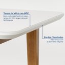 Ver imagem 5 de Mesa de Jantar Quadrada 4 Lugares 95cm Tampo MDF e Vidro Tangará CabeCasa MadeiraOriginals