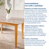 Mesa de Jantar 4 Lugares 1,30m Tampo MDF e Vidro Pés Madeira Maciça Tangará CabeCasa MadeiraMadeira - 6