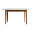 Ver imagem 7 de Mesa de Jantar 4 Lugares 130cm com Tampo MDF e Vidro Tangará CabeCasa MadeiraOriginals Marrom