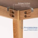 Ver imagem 4 de Mesa de Jantar 4 Lugares 130cm com Tampo MDF e Vidro Tangará CabeCasa MadeiraOriginals Marrom