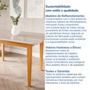 Ver imagem 6 de Mesa de Jantar 4 Lugares 130cm com Tampo MDF e Vidro Tangará CabeCasa MadeiraOriginals Marrom