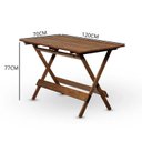 Ver imagem 3 de Mesa Dobrável 120x70cm em Madeira Nobre Maciça