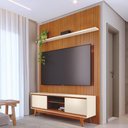 Ver imagem 1 de Conjunto Painel e Estante Emberstone Cinamomo Off White