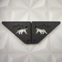 Ver imagem 3 de Mãos Francesas Pretas Ornamentadas em Aço Urso 20cm Decorativas Zarg