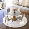 Conjunto Sala de Jantar Mesa 110x110cm Vidro com 4 Cadeiras Jasper Cristal  - 5