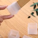 Ver imagem 3 de Kit 4 Protetor Pé de Cadeira Poltrona Sofá Anti Risco Anti Ruídos de Silicone Quadrado