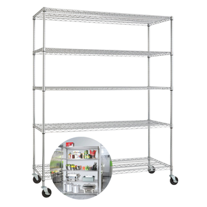 Estante Aço 5 Prateleiras Cromada Aramada Members Mark