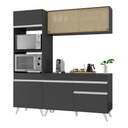 Ver imagem 1 de Armário de Cozinha Compacta 182cm Veneza Multimóveis V3695 Preto/Branco