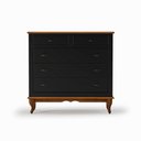 Ver imagem 2 de Cômoda Clássico Pés Luiz Vx 5 Gavetas Preto - Imbuia