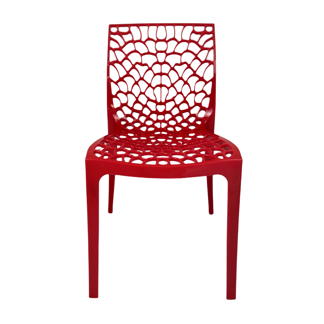 Cadeira Gruvyer Vermelha - kit com 6 - 2