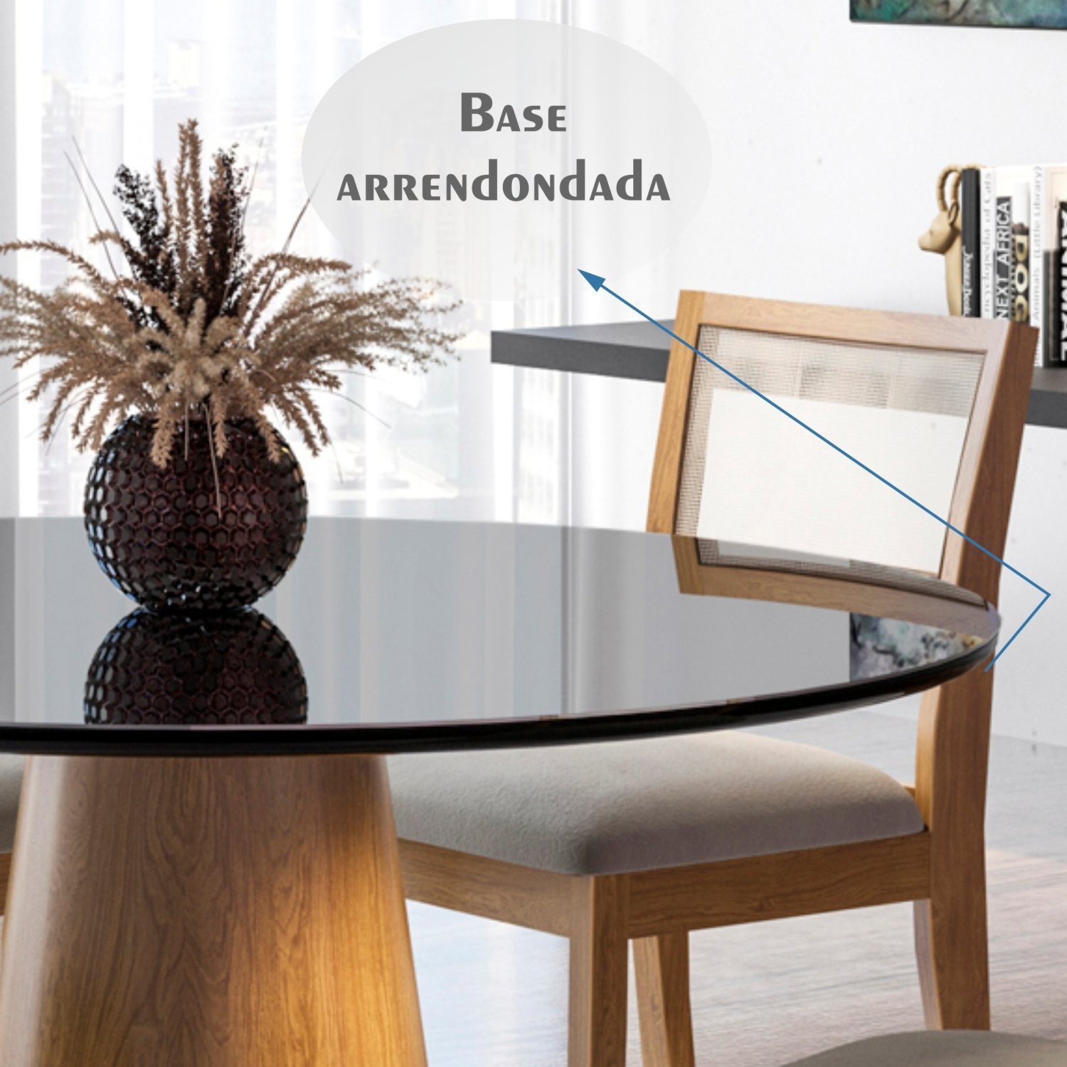 Mesa para Sala de Jantar Jasper 110cm  - 4