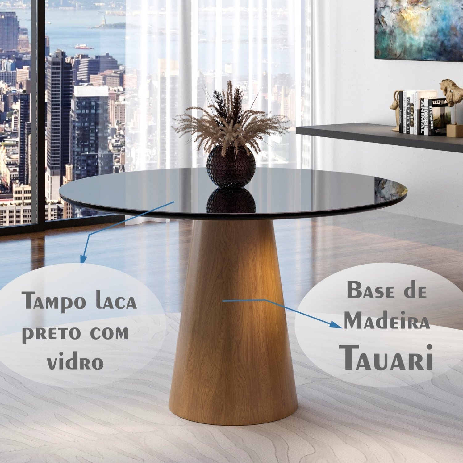 Mesa para Sala de Jantar Jasper 110cm  - 5