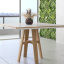Ver imagem 2 de Mesa para Sala de Jantar 120x90cm Ágata Marrom/Branco