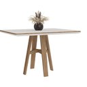 Ver imagem 1 de Mesa para Sala de Jantar 120x90cm Ágata Marrom/Branco