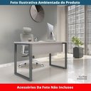 Ver imagem 2 de Mesa Escritório P25 Tub Pandin 134 Cm (larg) Tampo Mdp Cinza Pé Aço Tubular Grafito